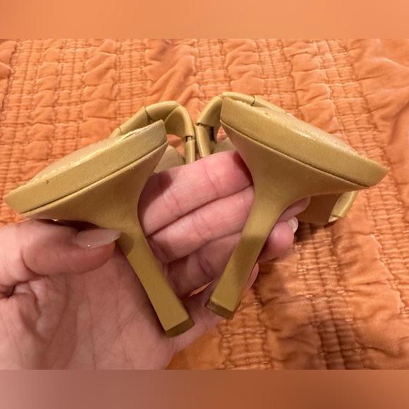 Vince Camuto Endonta Pintucked Braided Leather Stiletto Sandal - Tan - size 7 - Picture 7 of 8